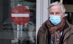 Le négociateur en chef européen Michel Barnier à son arrivée à Bruxelles le 5 décembre 2020