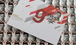 La vedette de la sélection polonaise, Robert Lewandowski mis à l'honneur par la création d'un timbre lancé le 14 juin 2018 à Varsovie