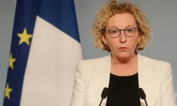 La ministre du Travail, Muriel Pénicaud, le 1er avril 2020 à l'Elysée à Paris