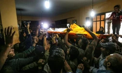 Funérailles dans le sud de Gaza le 2 novembre 2019 d'un jeune gazaoui Ahmed al-Shahri, tué par les raids de l'armée israélienne