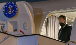 Le secrétaire d'Etat américain Antony Blinken arrive à Nairobi, le 17 novembre 2021