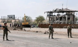 Des soldats turcs montent la garde à Diyarbakir, dans le sud-est de la Turquie, le 15 août 2016