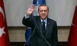 Le président turc Recep Tayyip Erdogan lors d'un discours au siège de l'AKP, à Ankara, le 2 mai 2017