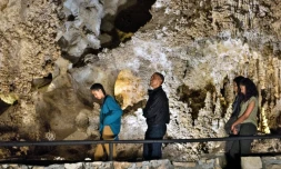 La famille de Barack Obama visite une grotte du parc national de Carlsbad au Nouveau-Mexique le 17 juin 2016