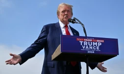 L'ancien président américain et candidat républicain à la présidentielle, Donald Trump, à Rancho Palos Verdes, le 13 septembre 2024 en Californie