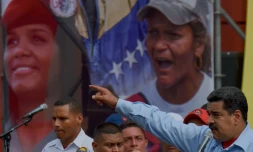 Le président vénézuélien Nicolas Maduro lors d'un rassemblement à Caracas le 31 mai 2016