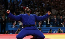 Teddy Riner à Paris le 2 août 2024