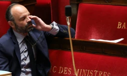 Edouard Philippe le 14 avril 2020 à l'Assemblée nationale, lors des questions au gouvernement