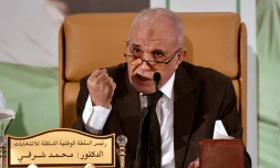 Mohamed Charfi, président de l'Autorité nationale indépendante des élections (ANIE) lors d'un discours à Alger, le 2 novembre 2020