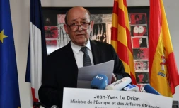 Le ministre français des Affaires étrangères Jean-Yves Le Drian, le 18 août 2017 à Barcelone
