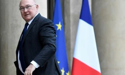 Le ministre de l'Economie et des Finances Michel Sapin arrive au Palais de l'Elysées à Paris, le 8 mars 2017