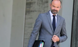Le Premier ministre Edouard Philippe sur le perron de l'Elysée, le 24 juillet 2019 à Paris