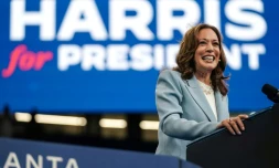 Kamala Harris lors d'un meeting électoral à Atlanta en Géorgie le 30 juillet 2024