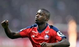 L'attaquant ivoirien de Lille Nicolas Pépé buteur contre Angers en Ligue 1, le 18 mai 2019 au stade Pierre-Mauroy à Villeneuve-d'Ascq