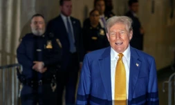 Donald Trump à son arrivée au tribunal de New York, le 2 mai 2024