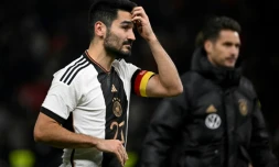 Le milieu de terrain international allemand Ilkay Gundogan lors d'un match amical contre la Turquie, le 18 novembre 2023 Ă Berlin