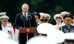 Le président Vladimir Poutine, le 30 juillet 2017 à Saint-Pétersbourg