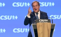 Le candidat chrétien-démocrate à la chancellerie en Allemagne, Armin Laschet, à Nuremberg, le 11 septembre 2021