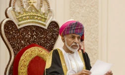Le sultan Qabous d'Oman, le 15 novembre 2015 Ă Muscat