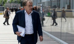 Alain Finkielkraut arrivant au tribunal de Paris, le 22 mai 2019