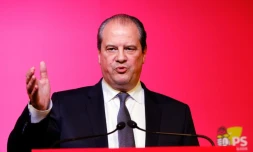 Jean-Christophe Cambadélis lors d'une conférence de presse le 15 décembre 2015 à Paris
