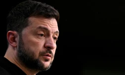 Le président ukrainien Volodymyr Zelensky à Bruxelles, le 19 décembre 2024