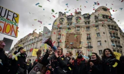 Des enseignants manifestent à Paris le 20 janvier 2022 contre la gestion de la crise sanitaire à l'école