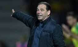 L'entraîneur d'Angers Stéphane Moulin lors de la réception de Nantes le 12 mai 2018