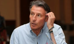 Le patron de l'IAAF Sebastian Coe à Doha, le 28 octobre 2016
