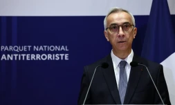 Le procureur national antiterroriste Olivier Christen lors d'une conférence de presse au tribunal judiciaire de Paris, le 29 octobre 2026