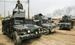 Les forces irakiennes avancent vers le district d'Al-Resala de Mossoul, le 21 mars 2017