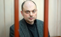 L'opposant russe Vladimir Kara-Murza au tribunal Basmanny à Moscou, le 10 octobre 2022