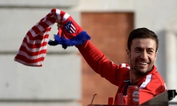 Le capitaine de l'Atlético Madrid Gabi lors de la victoire en Europa League le 18 mai 2018