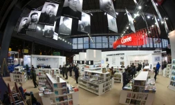 Le stand de la littérature sud-coréenne, invitée d'honneur, au Salon du Livre Porte de Versailles à Paris le 16 mars 2016