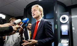 Le dirigeant d'extrême droite néerlandais Geert Wilders, à La Haye le 24 novembre 2023