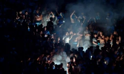 Des supporters de l'OM avant un match contre Saint-Etienne, le 1er septembre 2019 au Vélodrome