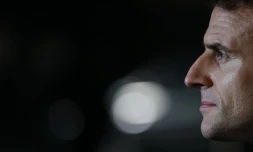 Le président français Emmanuel Macron lors d'une conférence de presse le 3 février 2022 à Tourcoing