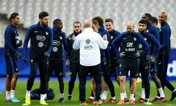 Les Bleus à l'entraînement, le 9 novembre 2017 au Stade de France