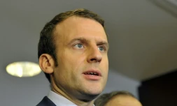Le candidat à la présidentielle française Emmanuel Macron à Alger, en Algérie, le 13 février 2017