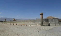 Une vue générale de la base de Bagram en Afghanistan le 2 juillet 2021