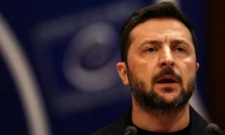 Le président ukrainien Volodymyr Zelensky au Conseil de l'Europe à Strasbourg le 25 juin 2025