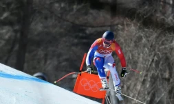 Le Français Alexis Pinturault lors de la descente du combiné des JO de Pyeongchang le 13 février 2018