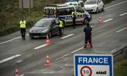 Contrôle de police à la frontière franco-belge de Neuville-en-Ferrain, le 17 novembre 2015
