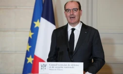 Le Premier ministre Jean Castex annonce de nouvelles mesures de lutte contre l'épidémie de Covid-19, le 29 janvier 2021 depuis le palais de l'Elysée, à Paris