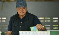 Le Premier ministre thaïlandais et chef du parti Bhumjaithai, Anutin Charnvirakul, vote lors des élections législatives dans la province de Buriram, le 8 février 2026