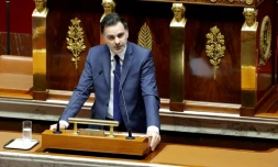 Le ministre du Budget Laurent Saint-Martin à l'Assemblée nationale à Paris le 28 octobre 2024