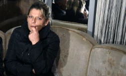 AdĂšle Vinterstein, le 20 octobre 2015 dans le camp de gens du voyage de Moirans (IsĂšre)