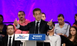 Nicolas Sarkozy, candidat à la primaire de la droite, le 6 septembre 2016 à Poissy en région parisienne