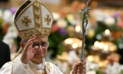 Le pape Léon XIV lors de la veillée de Pâques au Vatican, le 4 avril 2026