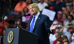 Le président américain Donald Trump lors d'un meeting à Southaven, le 2 octobre 2018 dans le Mississippi